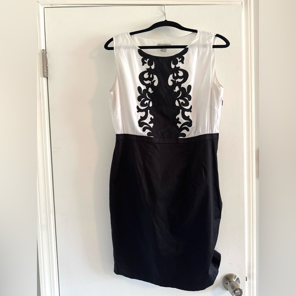 Black and white mini dress